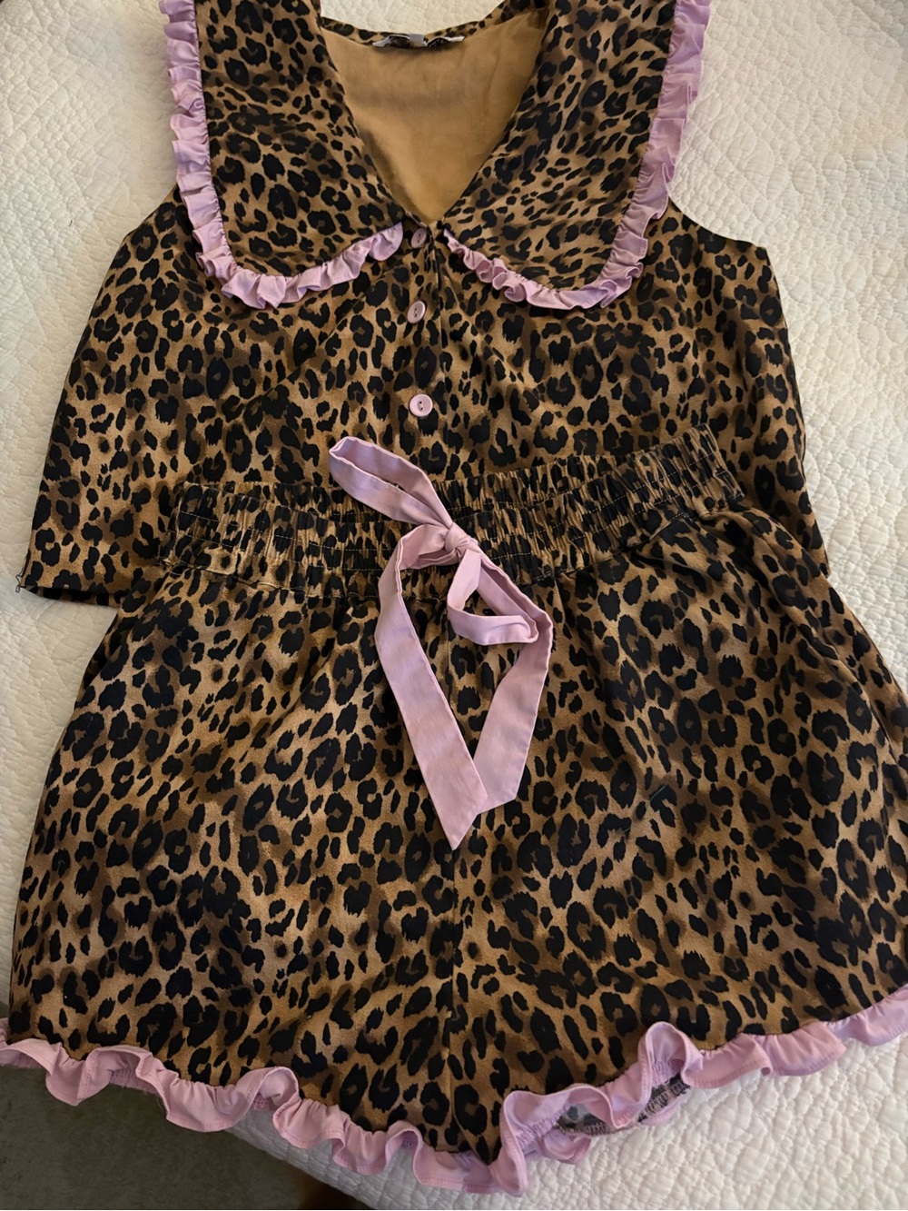 Sofia the Label Leopard with Pink Ruffle Set